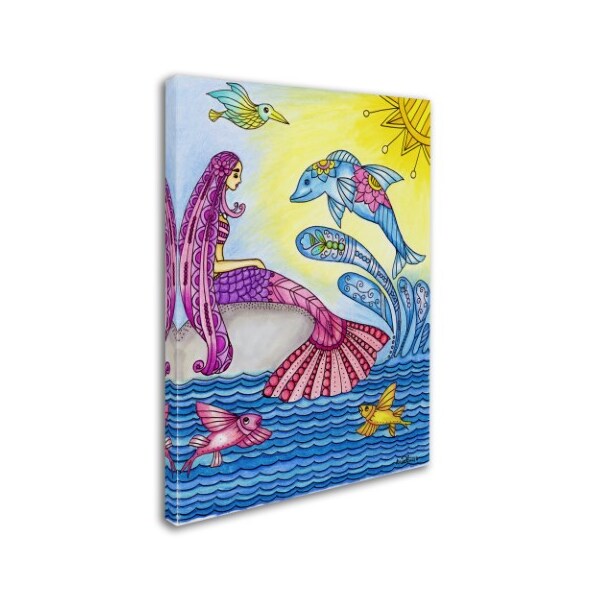 KCDoodleArt 'Sea Life 5 - Color' Canvas Art,14x19